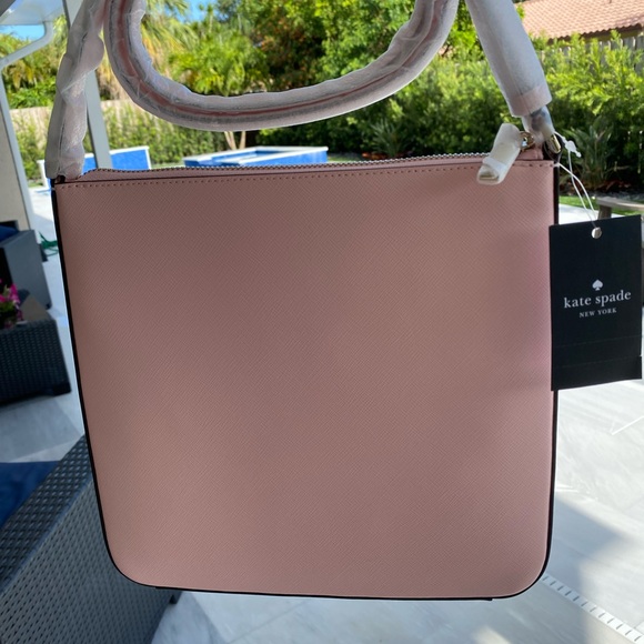 NWT Kate Spade Sadie Crossbody Saffiano Leather Bag Light Pink Retail $299 - Picture 2 of 4